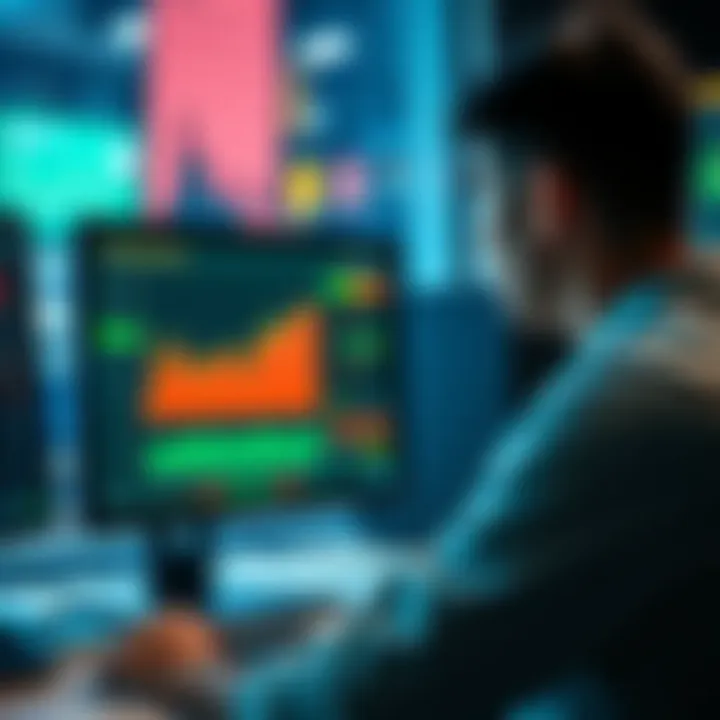 A person looking at a computer screen displaying Pi NODE statistics after a hardware upgrade, showing a drop in bonus.