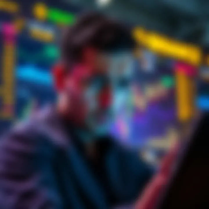 A worried investor looking at cryptocurrency charts with emphasis on Binance and Nano. The graphic illustrates the uncertainty surrounding potential delistings of mid- and low-cap projects.