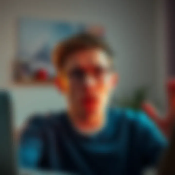 A person on a video call looking confused while trying to verify their identity for Revolut.