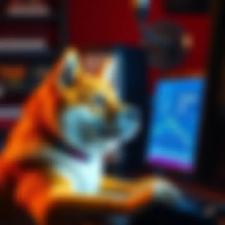 A Shiba Inu coin holder looks puzzled while checking their staking rewards on a computer screen