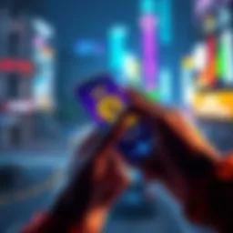 A person using a mobile app to convert BNB cryptocurrency into US dollars
