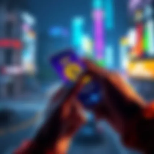 A person using a mobile app to convert BNB cryptocurrency into US dollars