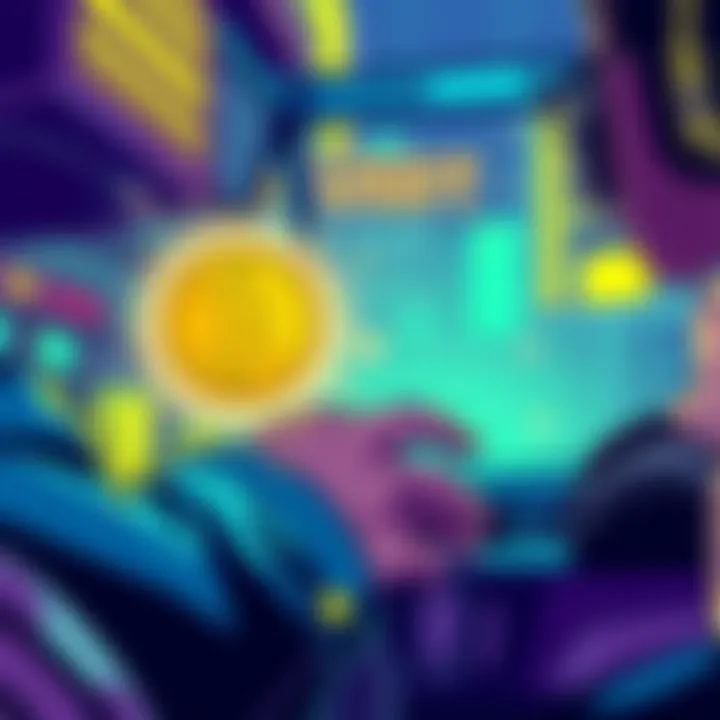 Illustration of a person transferring USDT to AED for e& money wallet