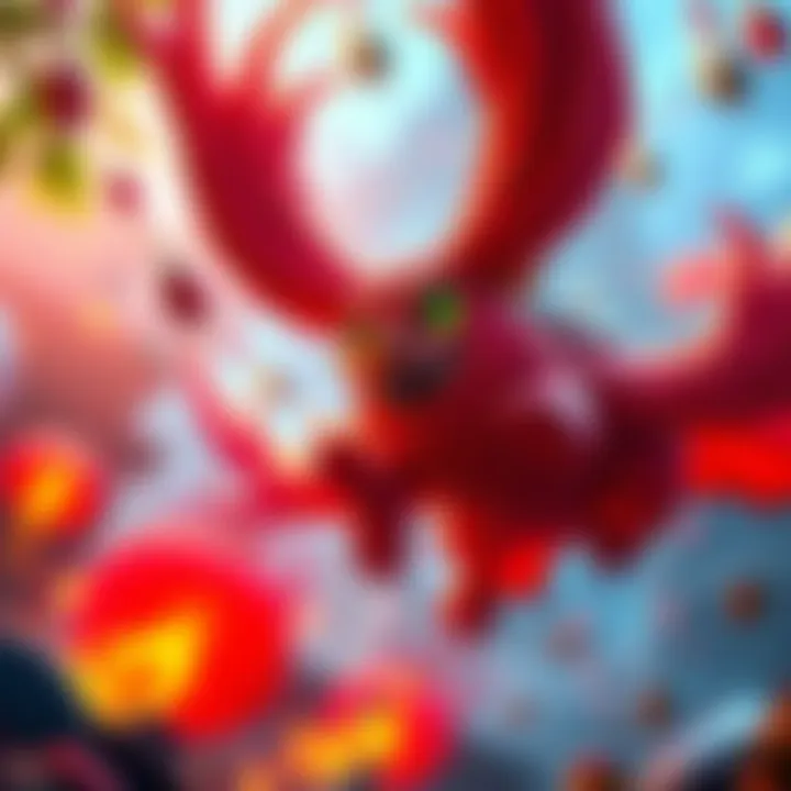 A visually stunning scene from the game Cornucopias showing vibrant graphics and action-packed gameplay.