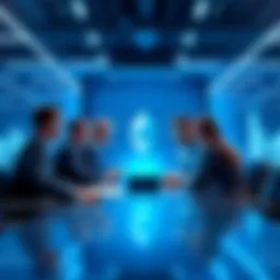 A corporate meeting discussing Ethereum investment strategies and potential returns