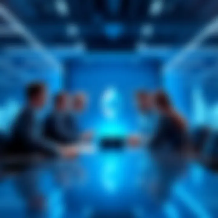 A corporate meeting discussing Ethereum investment strategies and potential returns