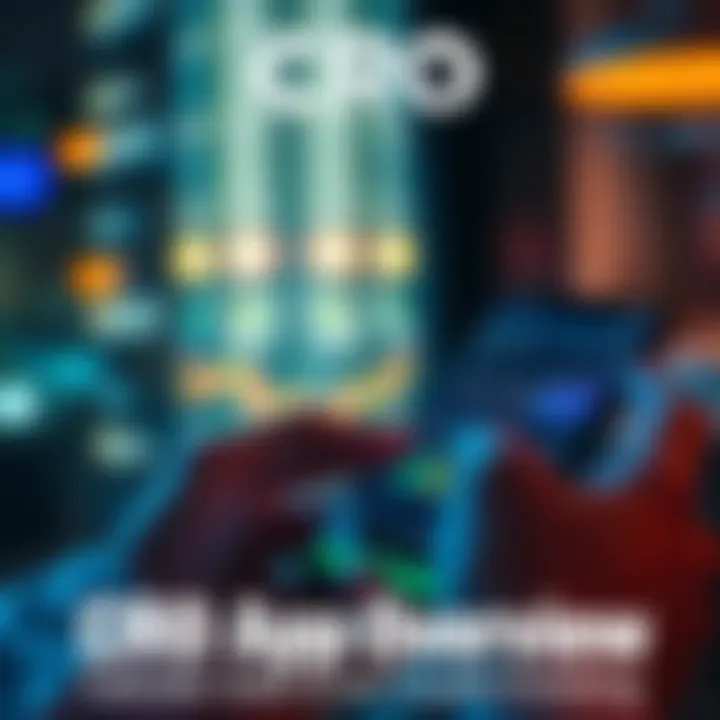 A person using the CRO app on a smartphone, analyzing cryptocurrency trends, with charts and graphs visible on the screen.
