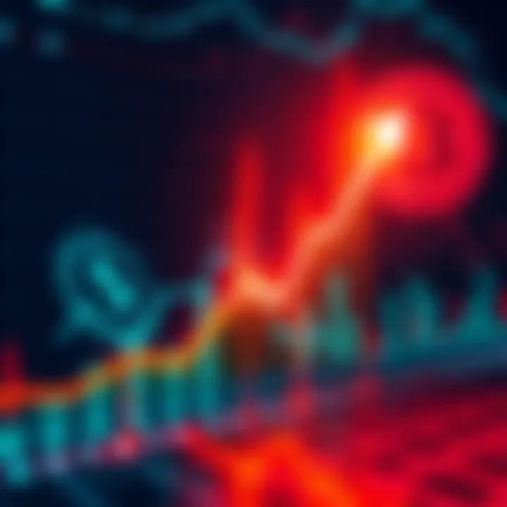 Graph showing upward trend for $CRO with cryptocurrency symbols in the background
