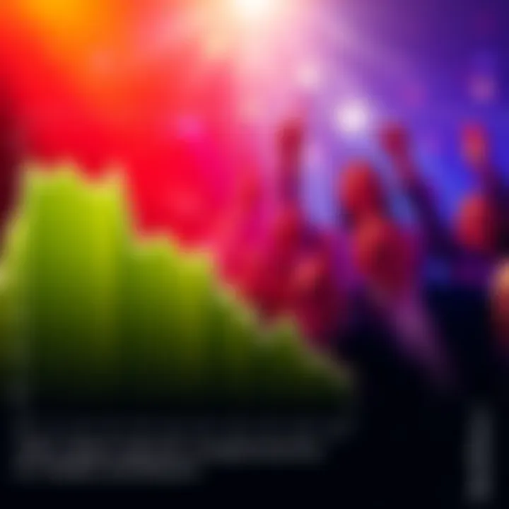 A graph showing the upward trend of CRO prices with a background of excited investors celebrating.