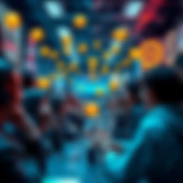 People sharing their favorite cryptocurrency emojis at TOKEN2049 event
