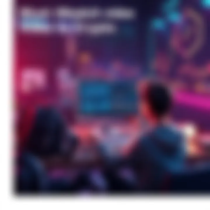 A person sitting at a desk, watching cryptocurrency videos on a laptop, with charts and graphs displayed on the screen.