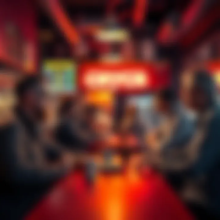 People discussing cryptocurrency scams and Tether's financial issues in a coffee shop.