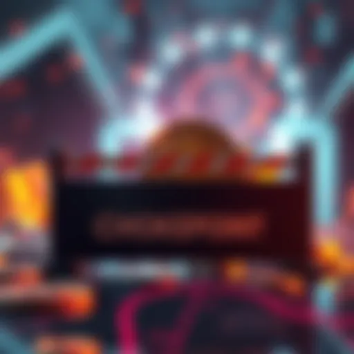 A visual representation of the conflict between cryptocurrencies and traditional banks, showing a digital coin facing a barrier labeled 'Chokepoint'.