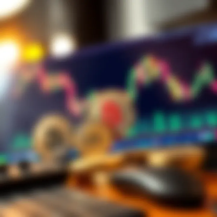 Three different cryptocurrencies displayed on a computer screen, representing investment choices beyond Bitcoin.