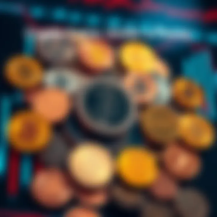 A collection of affordable cryptocurrency coins displayed on a digital screen, highlighting options like Zebec, Bsl, and Dovu.
