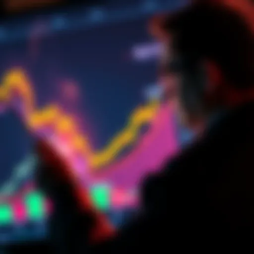 Person looking at a graph showing profit after three years of investing in cryptocurrency