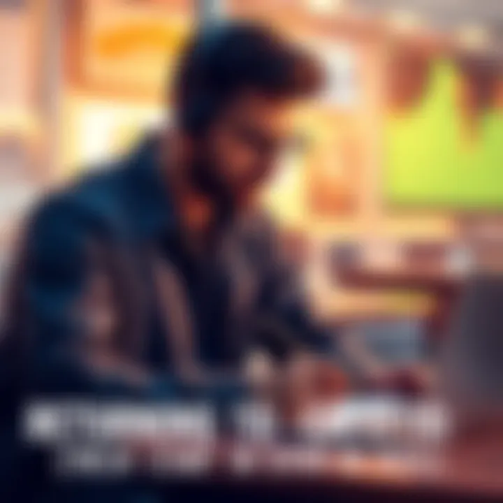 Individual reviewing cryptocurrency options with a laptop and notepad