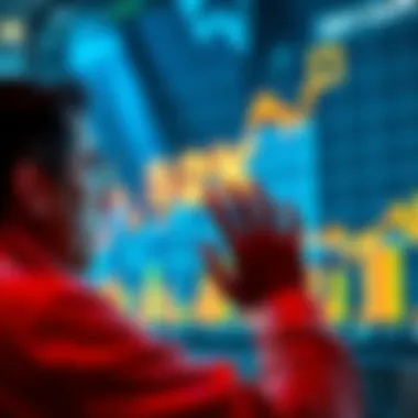 A person looking at a digital chart showing the rise of Kaspa coins after selling their business for investment.