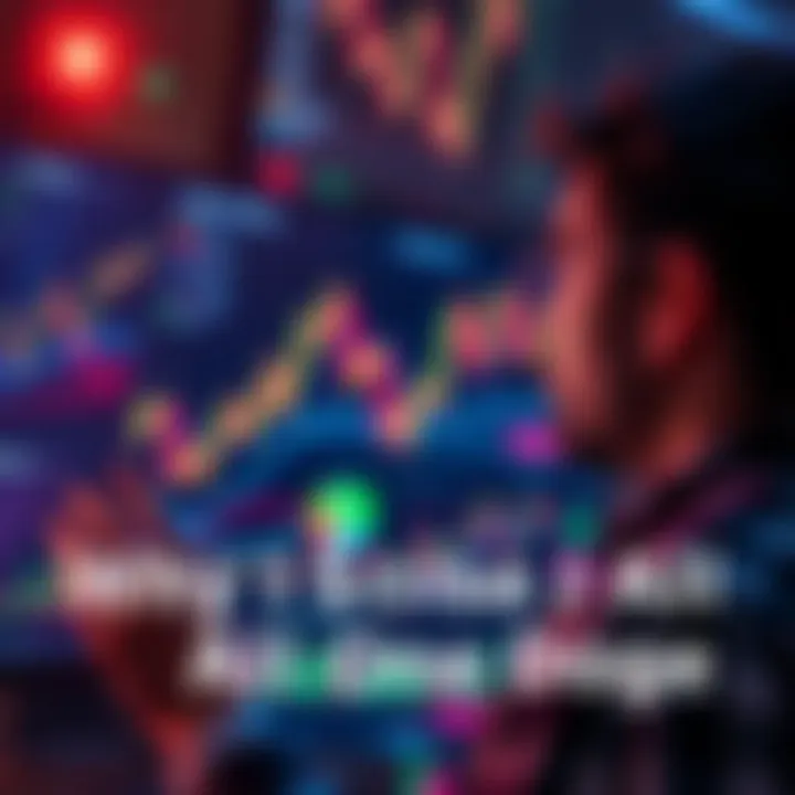A person studying cryptocurrency market trends with charts and graphs on a screen