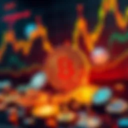 A graphic showing Bitcoin's performance and various altcoins, depicting market trends and potential growth in 2025.