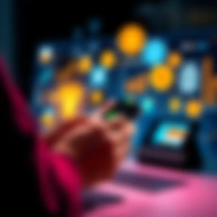 A person using a smartphone to make a crypto payment with various digital wallets displayed in the background