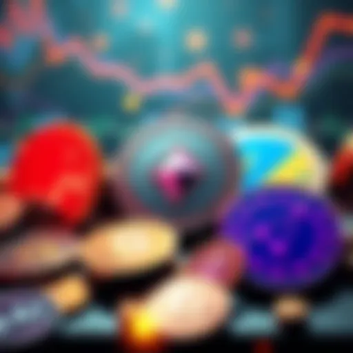 A visual representation of a portfolio with various cryptocurrency coins, highlighting Cardano as a focal point for investment growth.