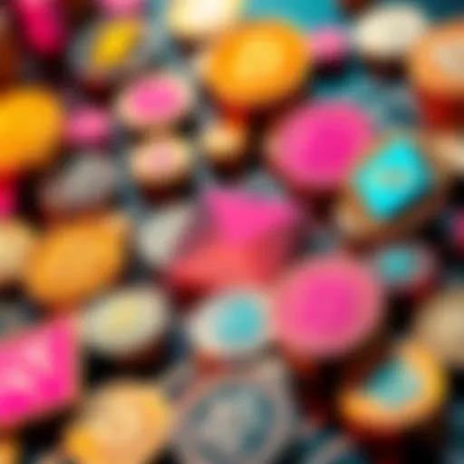 A graphic showing various cryptocurrency symbols with a focus on staking rewards and profits