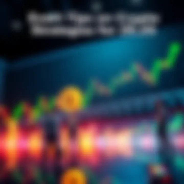 Graph showing cryptocurrency trends with a focus on BTC and LINK, alongside charts and people discussing trading tactics