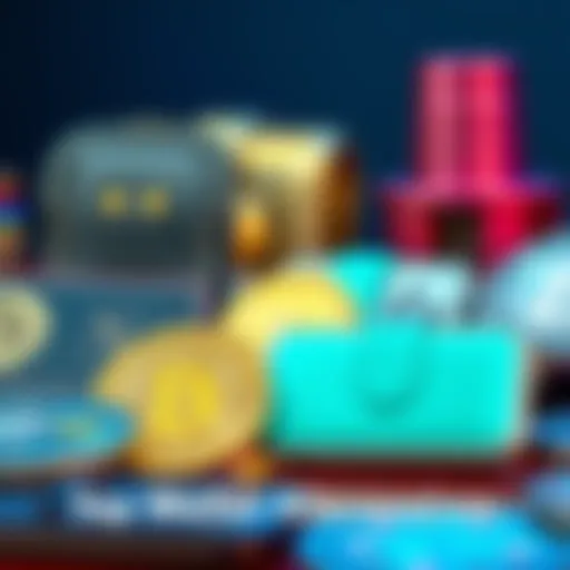 Different cryptocurrency wallets displayed for comparison