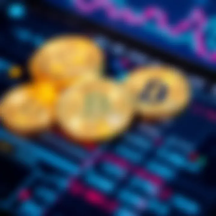 A close-up of cryptocurrency coins displayed on a digital ledger, representing ownership and security concerns.