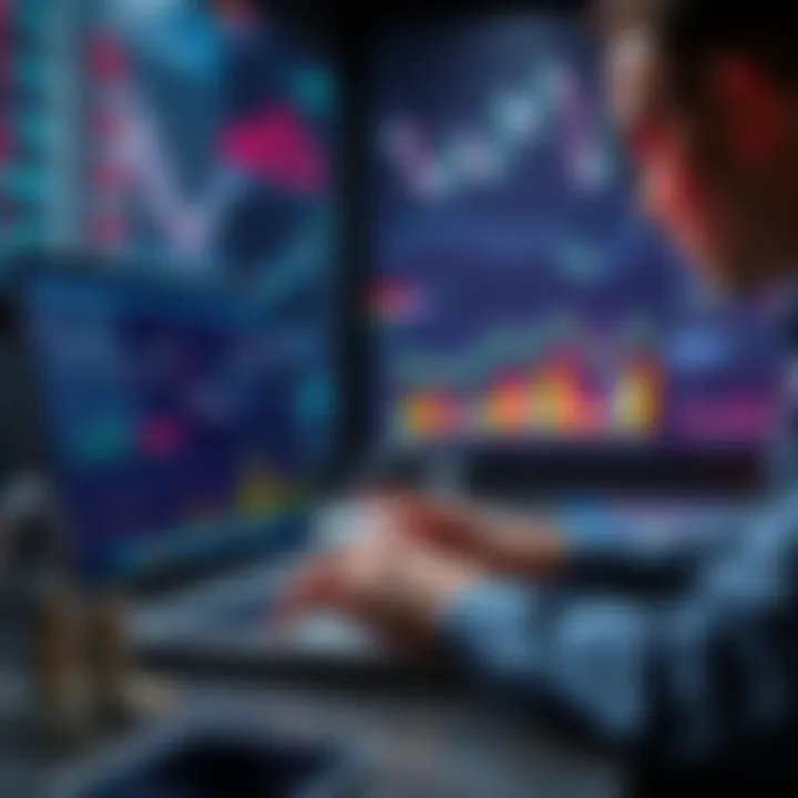 A person analyzing cryptocurrency charts while planning a steady investment strategy on a laptop.