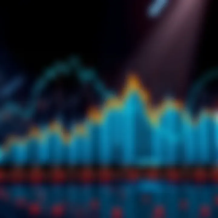 Graph showing a downward trend in cryptocurrency prices, indicating a drop below all-time high