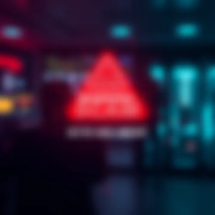 An alert graphic showing a warning symbol with cryptocurrency icons and a phone number for reporting scams