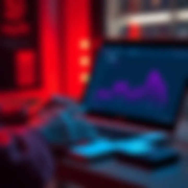 A person using a laptop to manage a cryptocurrency wallet with a Trezor device beside them, focusing on anonymity and security for transactions.