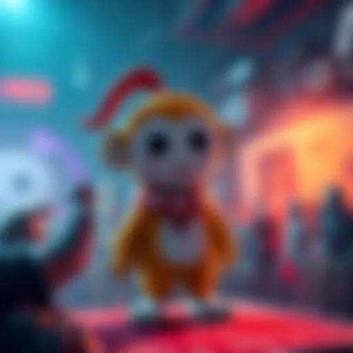 Unique CryptoSnoo avatar representing a digital cartoon character, sold for $250,000, with a shocked community in the background.