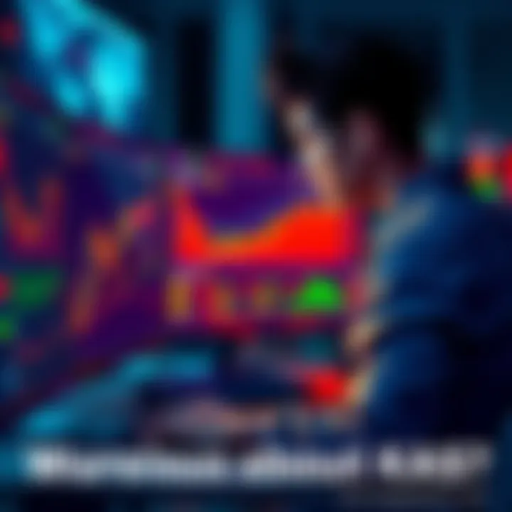 Person contemplating cryptocurrency investments while viewing charts on a computer screen, reflecting curiosity about KAS.