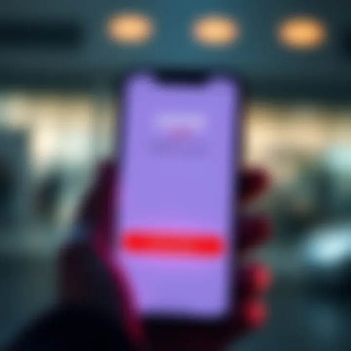 A smartphone screen showing the Curve app with a delete account option highlighted, symbolizing account management.
