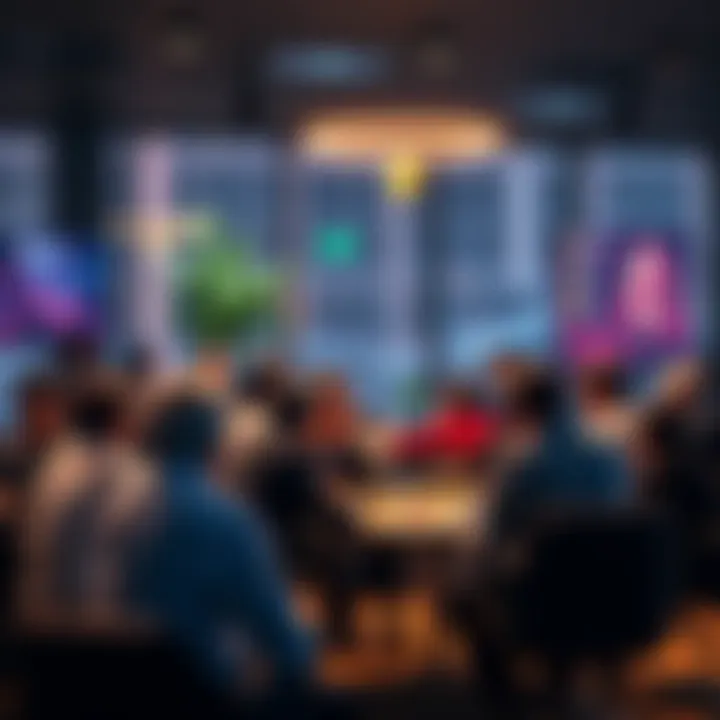 People discussing crypto topics and Ethereum in a group setting