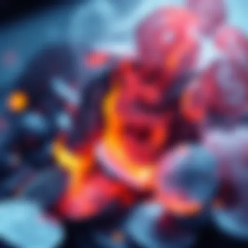 An illustration showing burning $PLSX tokens, depicting a reduction in cryptocurrency supply.