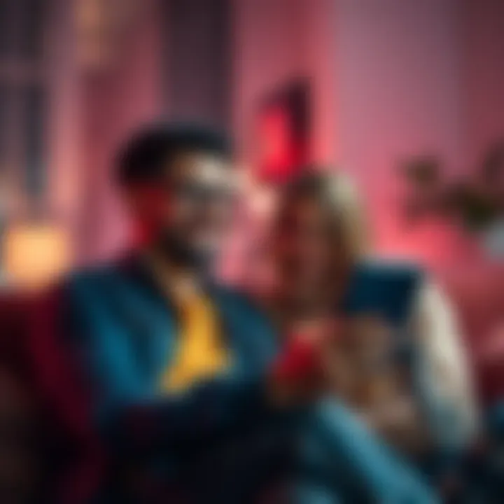 A young couple on a video call discussing their dating profiles on Hinge