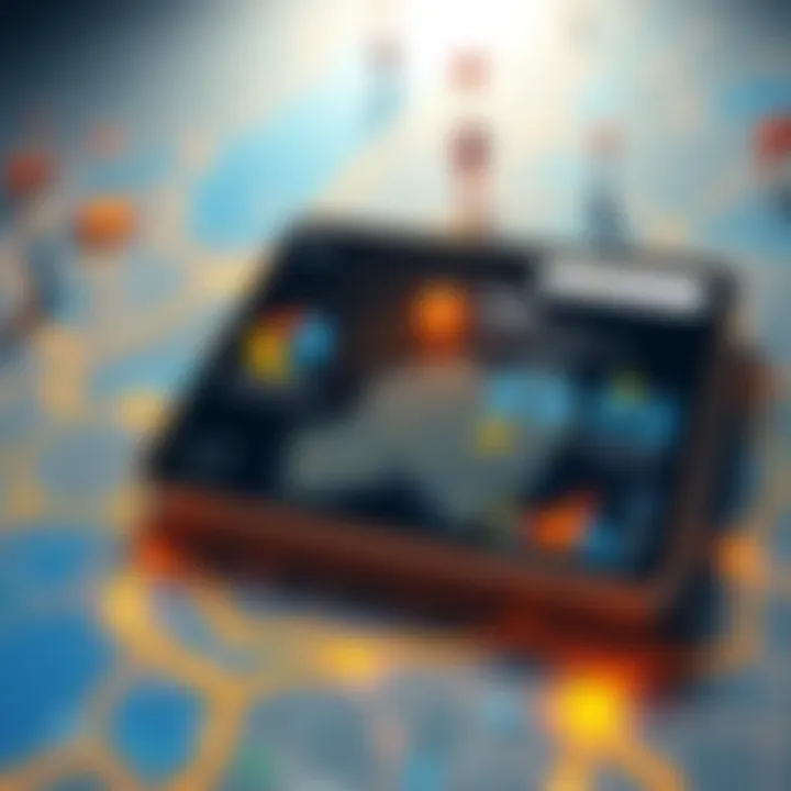 An illustration of a decentralized map interface showing contributors earning rewards, with a visual contrast to traditional mapping services like Google Maps.