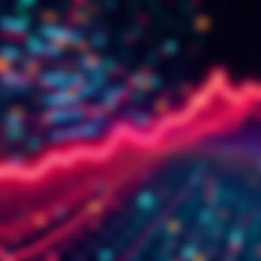 Graphic showing a downward trend in mainnet node count with a digital network background