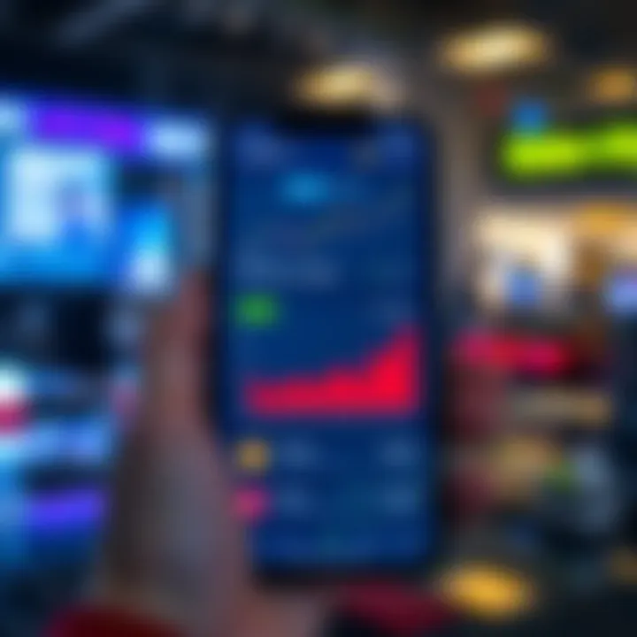 A smartphone displaying various DeFi lending apps with financial graphs, showcasing high return opportunities.