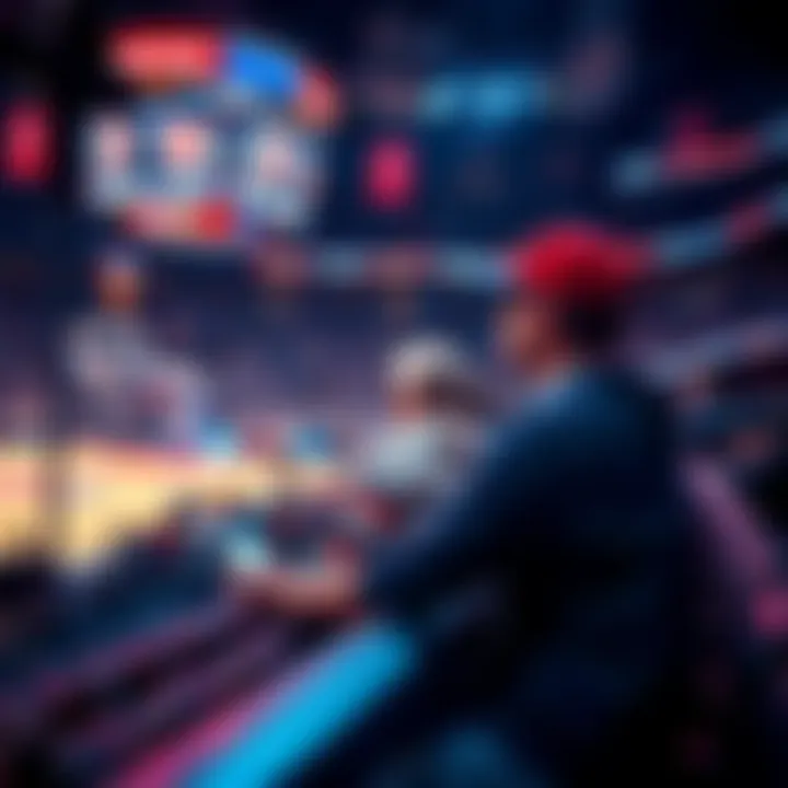 Fans enjoying an enhanced experience at a Detroit Pistons game with blockchain technology integration