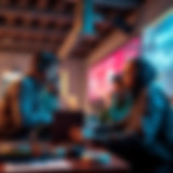 A group of developers discussing and brainstorming ideas for a new crypto project and token minting on Solana