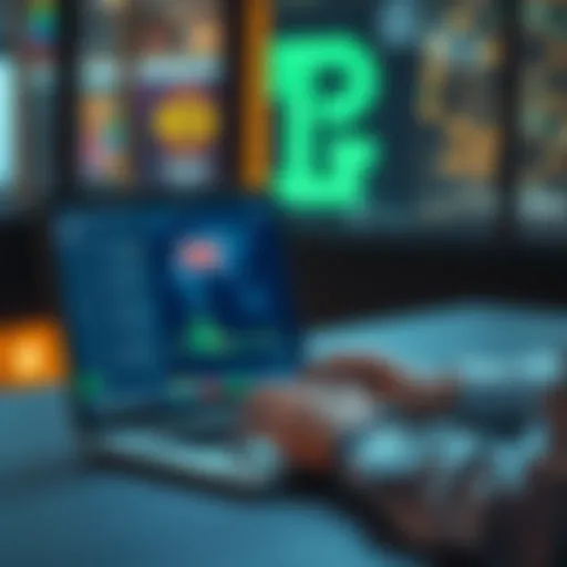 A person checking the legitimacy of a digital currency exchange on a laptop in Australia.