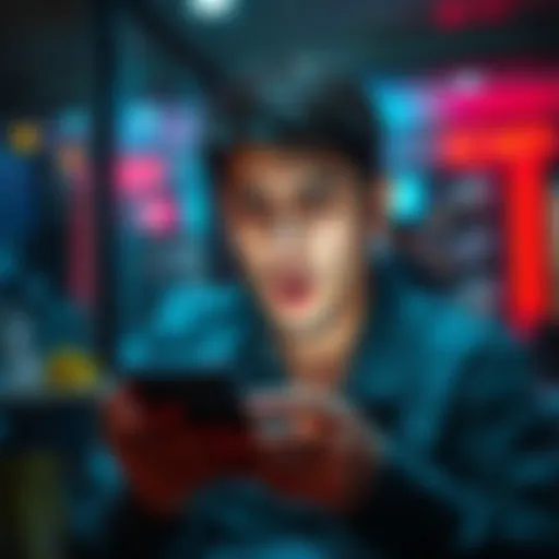 A person looking worried while checking their digital wallet on a phone, showing signs of being hacked.