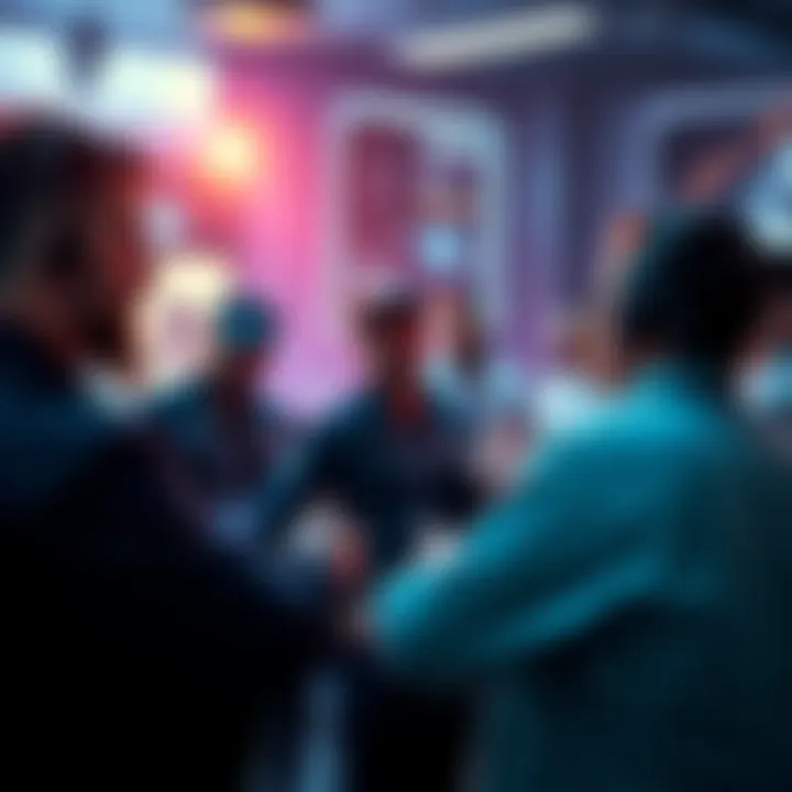 People engaging in a discussion about Ethereum and cryptocurrency initiatives