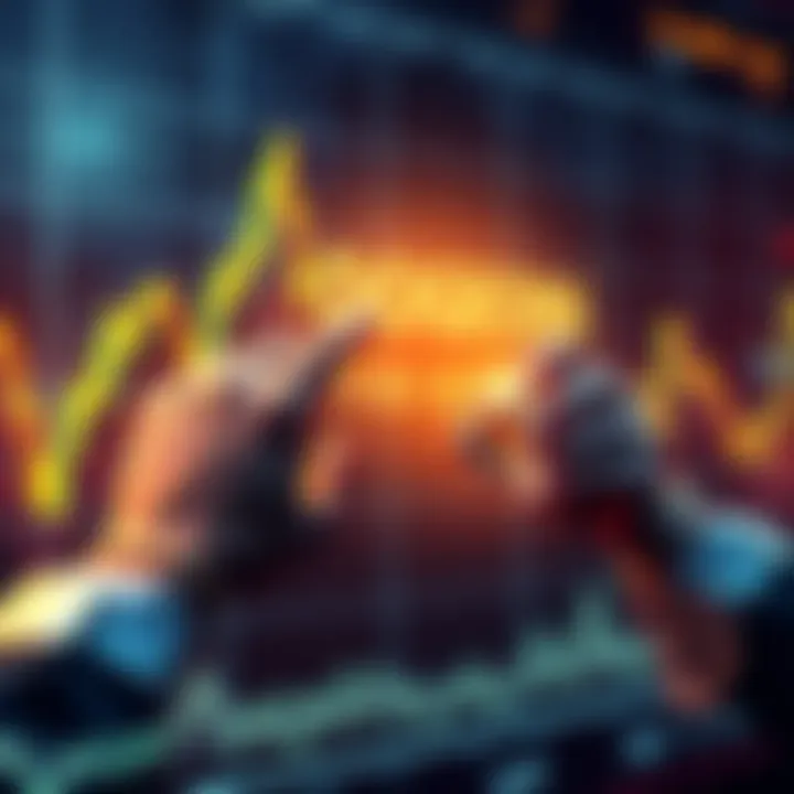 Graph showing Dogecoin price fluctuations with diamond hands symbolizing strong holders