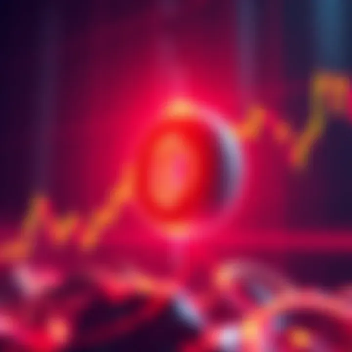 Chart showing DONUT price holding at support level after a 40% drop with bullish indicators in the background